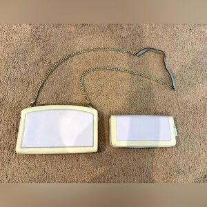 New! Never used! Kate Spade crossbody purse with wallet, lavender and white